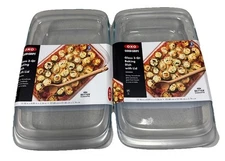 (LOT OF 2) OXO Glass 3-Qt Baking Dish With Lid
