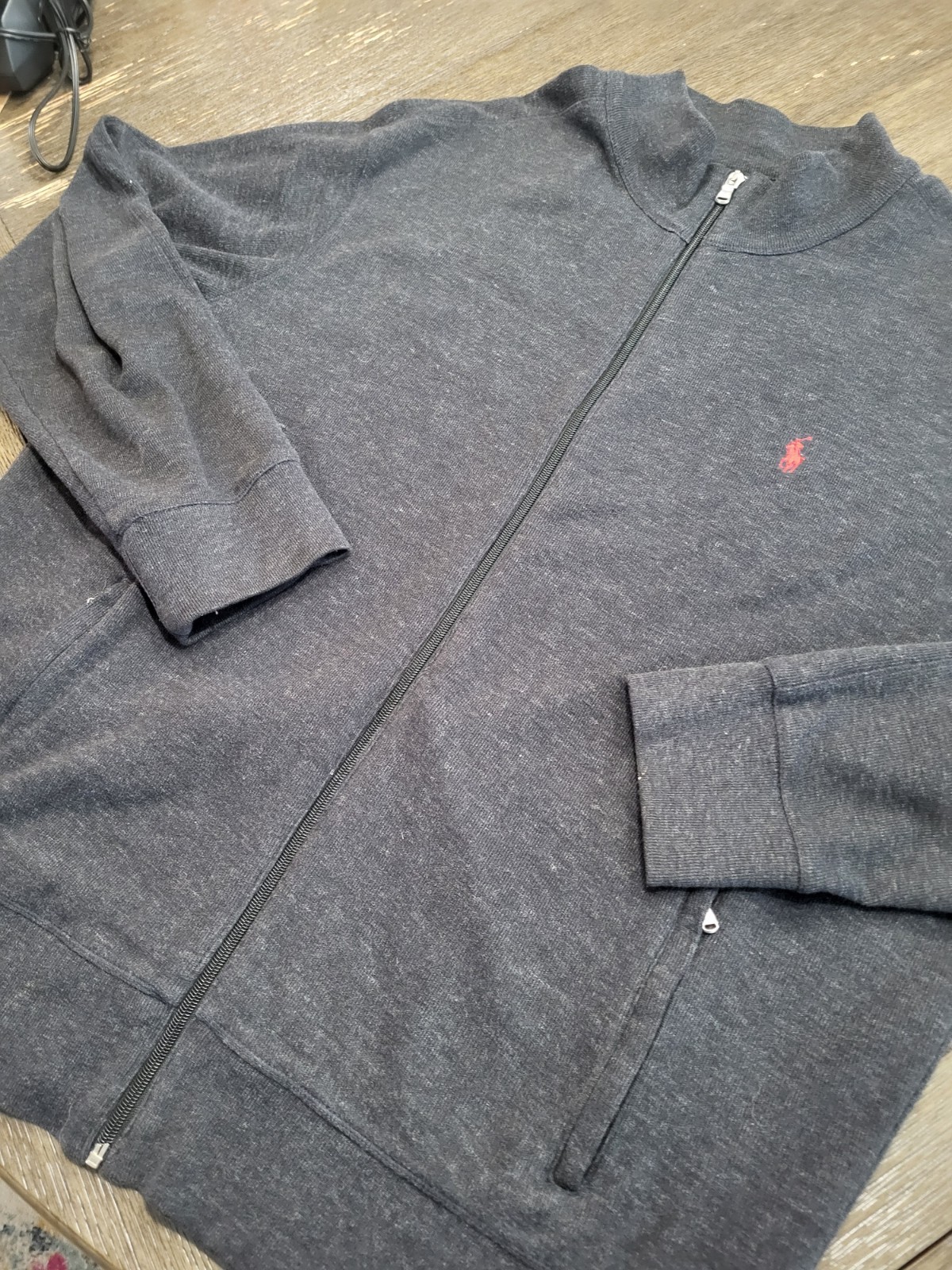 Rare Polo Ralph Lauren XXL Performance Mens Black Full Zip-Up Sweatshirt image 7