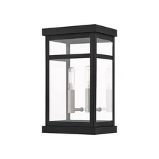 Livex Lighting 20702-04 Hopewell Black 2 Light Outdoor Wall Lantern