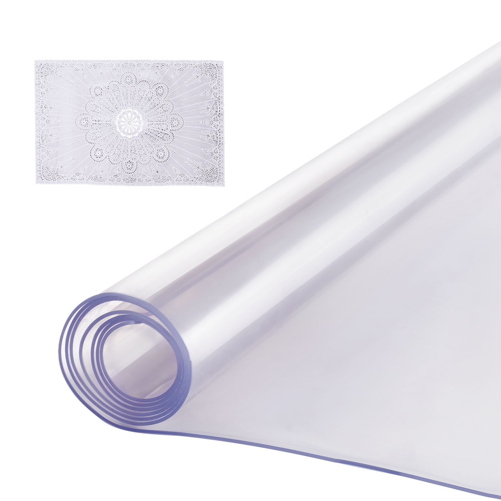 VEVOR PVC Table Protector 40x80 Inch Clear Plastic Desk Prot