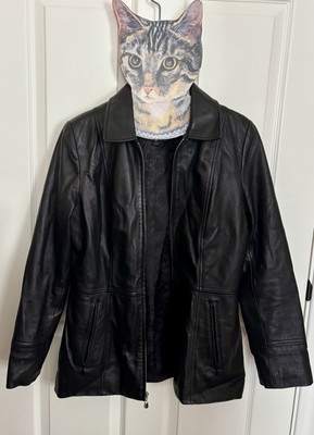 Wilsons Leather | Pelle Studio Black Leather Zip Up Jacket Women's Size M