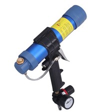 310ml 1/4in Pneumatic Glass Glue Gun With Pressure Gauge Air Sealant Sealant ~