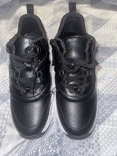 DKNY Black White Logo Lace Up Low Top Women's Athletic Sneakers Rubber Sole