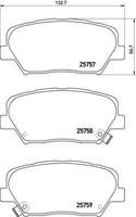 2X Brembo Bremsbelagsatz, Scheibenbremse P 30 070 FüR Hyundai KIA