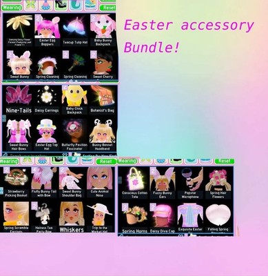 ROYAL HIGH! EASTER ACCESSORIES BUNDLE!   FAST DELIVERY!  