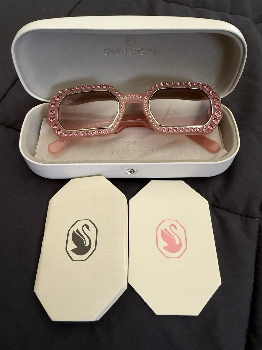 Swarovski Square Pink Rhinestone Designer Women display picture 3