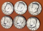 1964 Kennedy “D” Silver Half Dollars Set of 6. (90% Silver). Exc. Cond. Last 6.