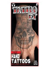 Tinsley Transfers Skull Hand Fake Tattoo FX Standard