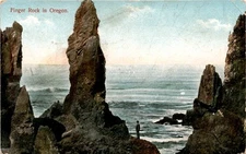 Finger Rock, Oregon, Pattie Jovet, Feb. 9, 1909 Postcard