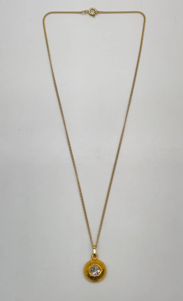 Auth Chanel Coco Mark GP Necklace/Faux PearlsPin Brooch 10.77g SET2 W/B SK040431 - Image 4 of 4