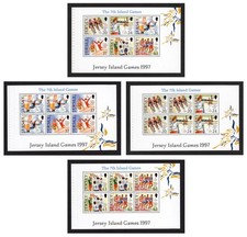 +++ JERSEY 1997 ISLAND GAMES MNH SET OF PRESTIGE BOOKLET PANES +++