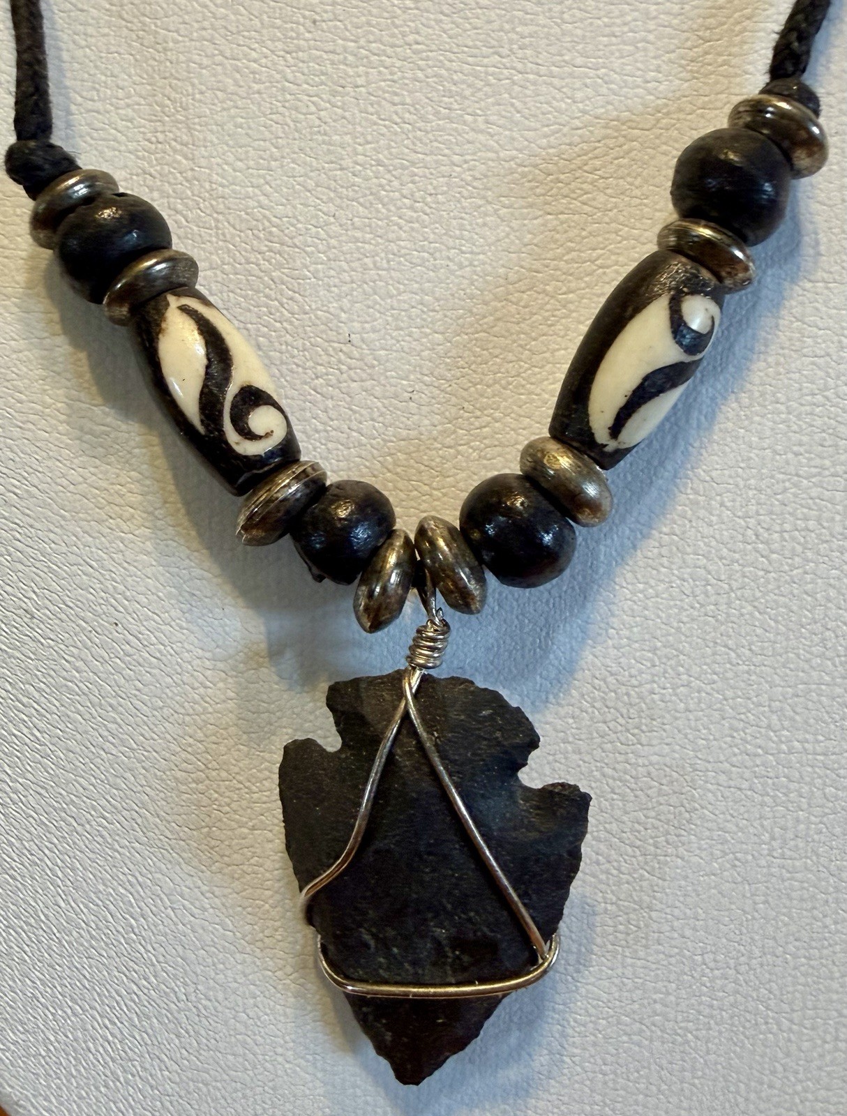 Artisan-Look Wire Wrapped Arrowhead Necklace - image 1