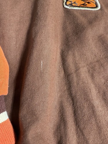 Vintage 90's Mirage Cleveland Browns 1964 Throwback NFL Varsity Jacket XL Rare - Picture 14 of 16