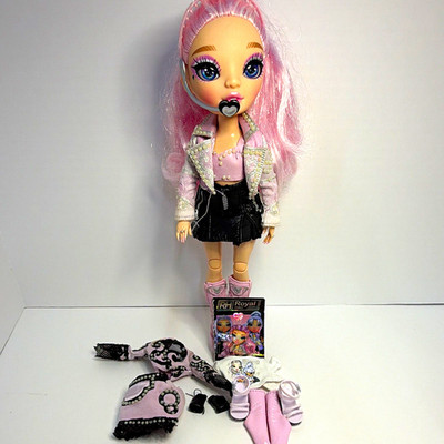 Rainbow High Royal Three K-Pop Minnie Choi Pink Hair Doll with both outfits