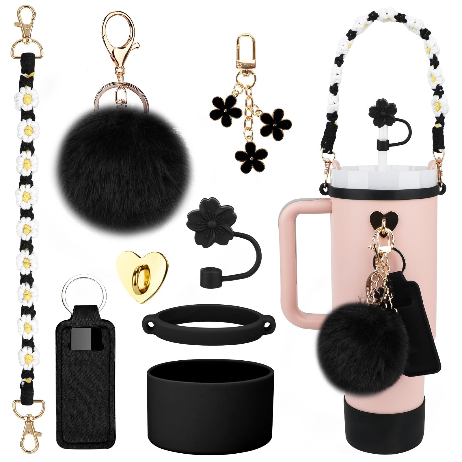 8PCS Cup Accessories for Stanley Cup 40oz 30oz Tumbler with Handle, Including...