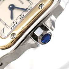 Authentic Cartier Santos Galbe SM Two-tone W20012C4 SSxYG Quartz #230-000-42... 4