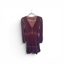 Taylor Velvet-like Women’s Long Sleeve Dress, Dusty Rose/Mauve Size 4 A1-0014D