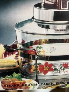Vintage Super Rare Original Air Fryer Miracle Turbo Broiler.Pretty Floral Design