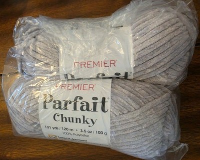 Premier Parfait Chunky FOG 2 skeins Super Bulky Size 6 Yarn gray