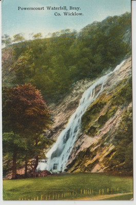 BRAY, CO WICKLOW - POWERSCOURT WASSERFALL FARBPOSTKARTE +