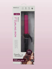 VIVITAR CERAMIC HOT PINK CURLING IRON 400F NWB