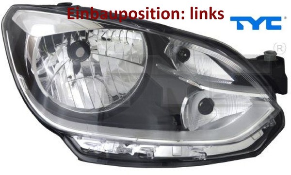 TYC 20-14016-05-2 Hauptscheinwerfer Links Scheinwerfer Frontscheinwerfer FüR VW-image