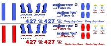  11 Ned Jarrett '65 Ford Patriotic Scheme 1/64th HO Scale Slot Car Decals