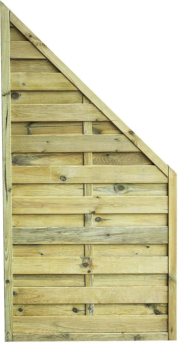 Pannello Salvavista In Legno Lara - 90x180cm, Per Giardino E Balcone, Trattato Autoclave