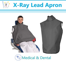 3D Dental X-Ray (Radiation Protection) Lead Apron Adult with Collar - Grey