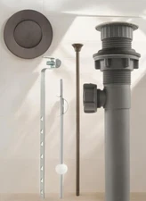 Plumb Works Oil-Rubbed Bronze Pop-Up Bathroom Sink Drain With Overflow Tool NEW