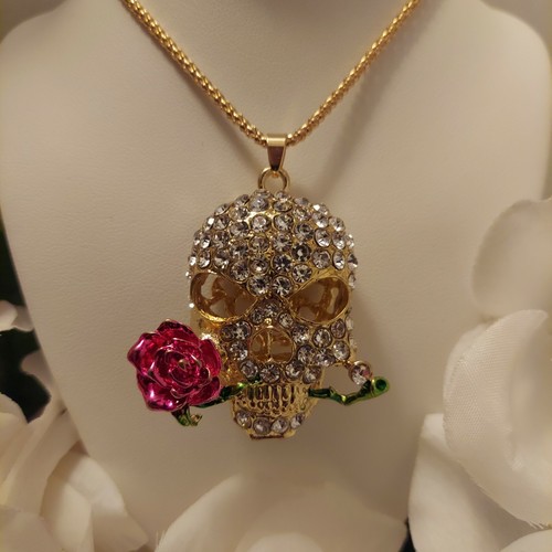 Dead Skull/Rose Necklace | eBay