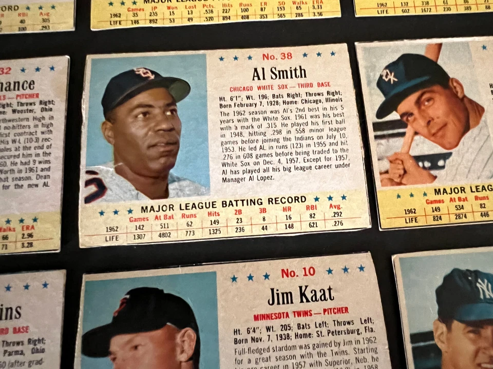 1963 Post Baseball - (lote de 20) -- incluye 3 impresiones cortas resistentes - en muy buen estado/ex. estado. Foto 4 de 4