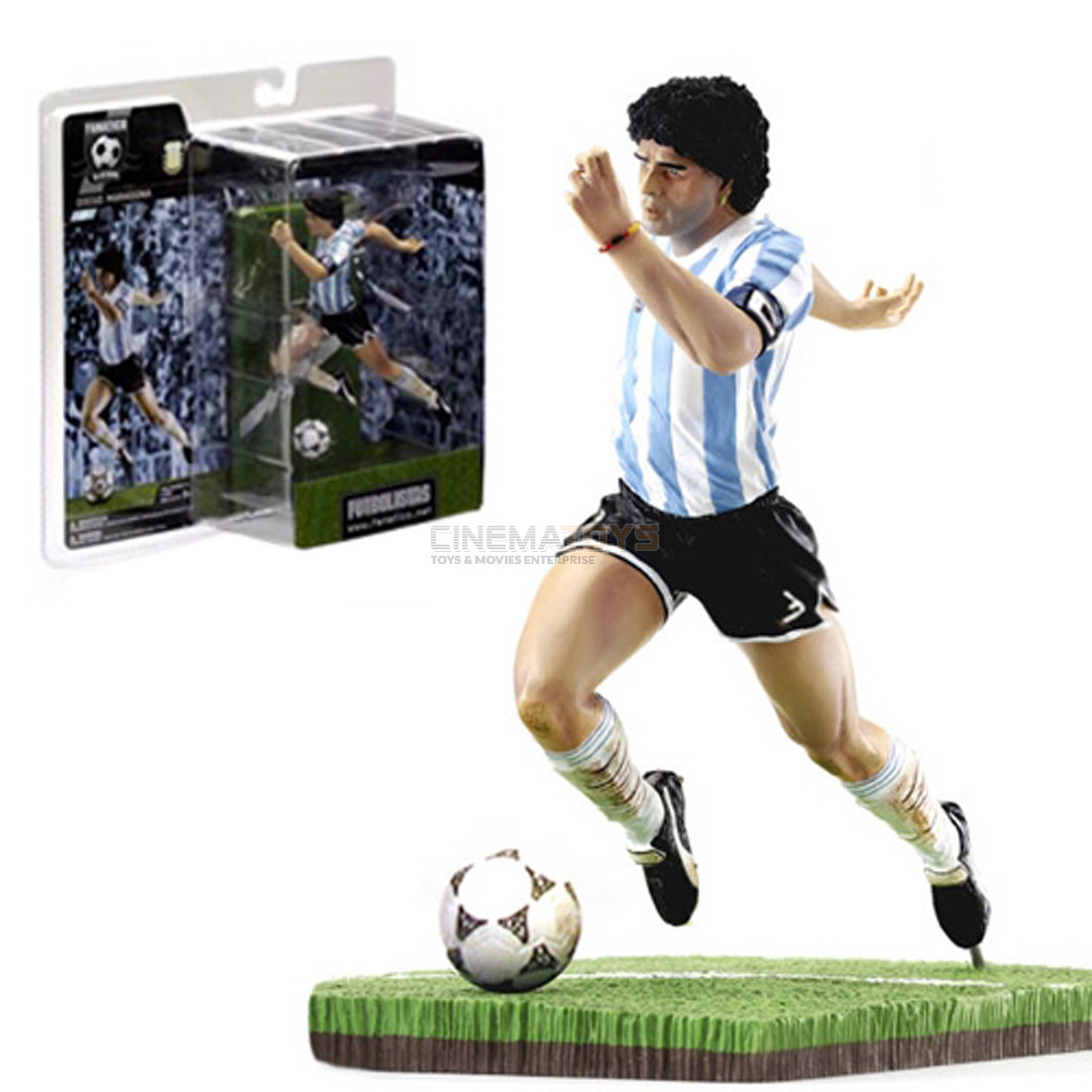 Diego Armando MARADONA Pibe De Oro Argentina Action Figure Soccer RARE 2006