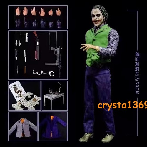 US SHIP! The Dark Knight Joker Action Figure Doll 1/6 Model Statue Ornament Toy - Picture 2 of 14