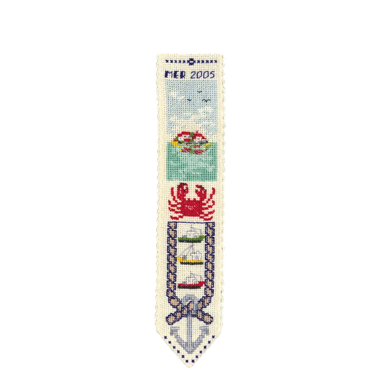 Le Bonheur des Dames bookmark counted cross stitch kit ""Sea"", 5x20cm, DIY