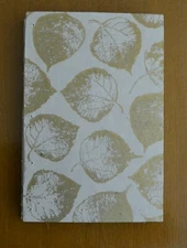 Gold Leaves, Gold Flowers, Handmade Sketch or Journal Book, 6.5" by 9.5"
