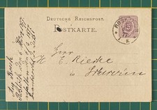 Ganzsache Rostock 1877 -6266
