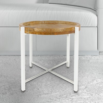 Beistelltisch rund Couchtisch ø46xH45cm Sioux Metall-Gestell