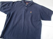 Chaps Ralph Lauren Shirt Adult XL Navy Blue Polo Casual Vintage CRL Crest Mens