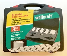 WOLFCRAFT 8 PC BI-METAL HOLE SAW KIT 3/4 TO 1-1/2" HOLESAWS SET 967261