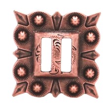 Slotted Square Concho Antique Copper 1-1/4" 7485-10S