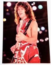 EDDIE VAN HALEN LIVE~ORIG 1984 POSTER~FULL PAGE PRINT MAGAZINE PINUP CLIPPING