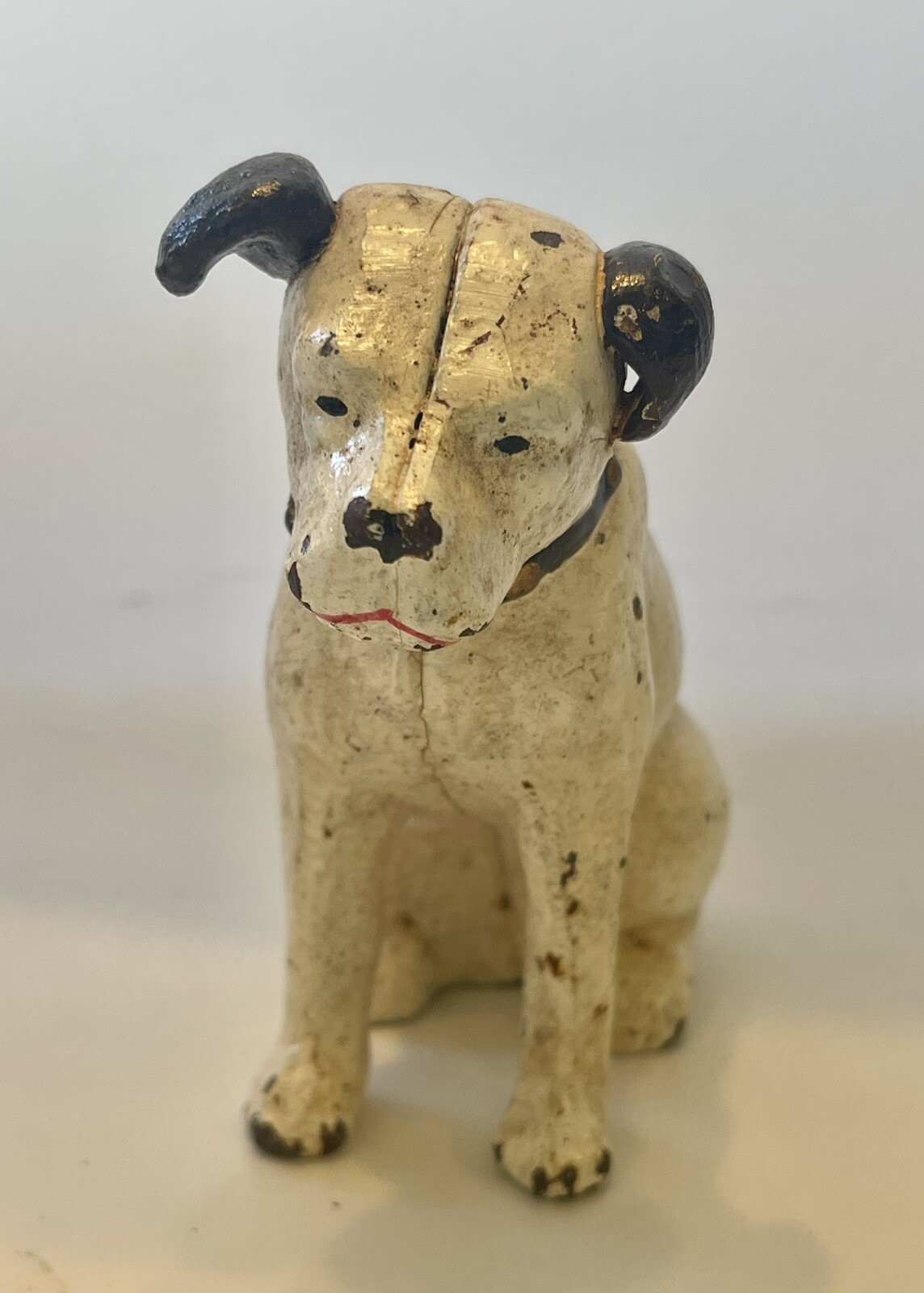 4” tall cast iron Nipper Dog bank