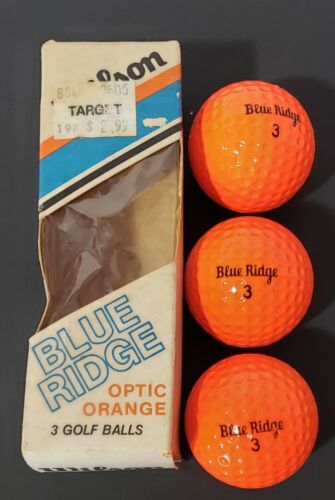 Vintage Wilson Blue Ridge Optic Orange Golf Balls late 1970's ( USED )