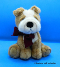 RUSS DOG PUPPY BULLDOG BOXER PUG 6.5'' PLUSH TOY STUFFED ANIMAL ORIGINAL SAMPLE