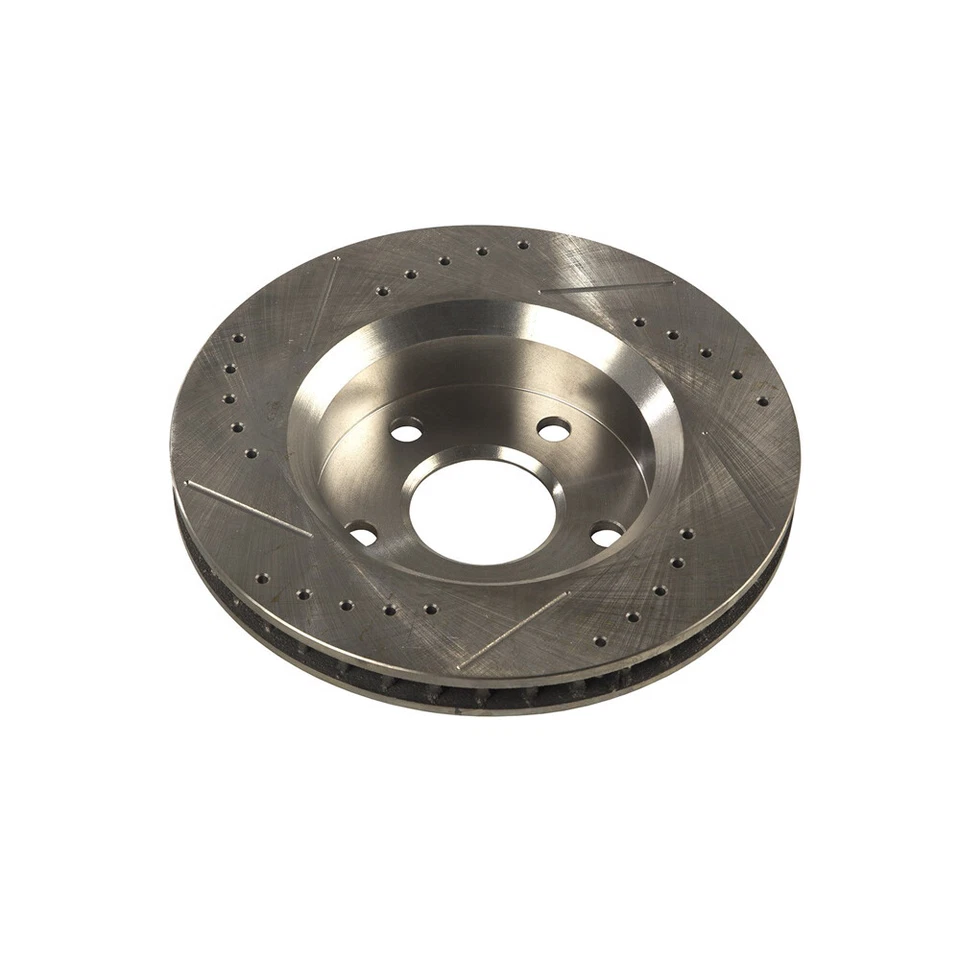 Alloy USA Front Brake Rotor Drilled Slotted 12" Pair Jeep Wrangler JK 2007-2018 - Image 3 of 3