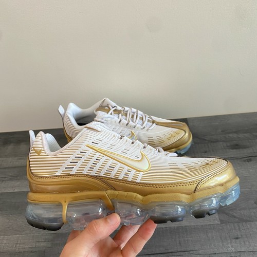 Nike Para Hombre Air Vapormax 360-UK 7 \u0026 7.5 - Blanco/Dorado (CK9671-101) |  eBay