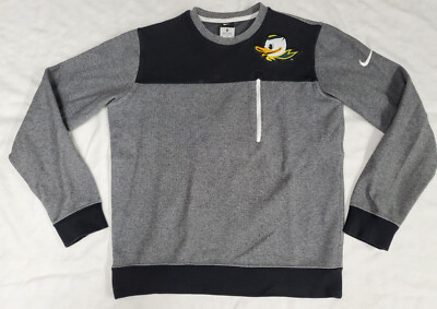 2016 Nike Oregon Ducks crewneck sweatshirt men sz M gray/black NCAA