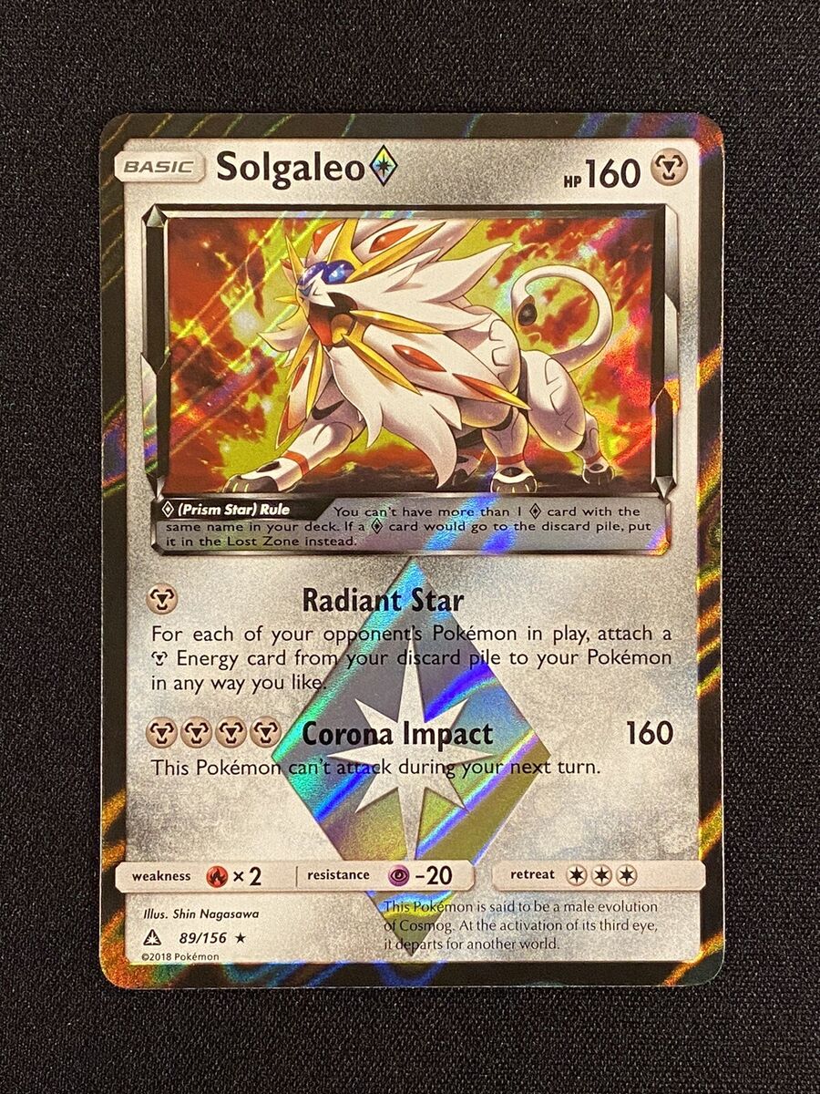  Pokemon - Solgaleo Prism - 89/156 - Holo Rare - Sun & Moon:  Ultra Prism : Toys & Games