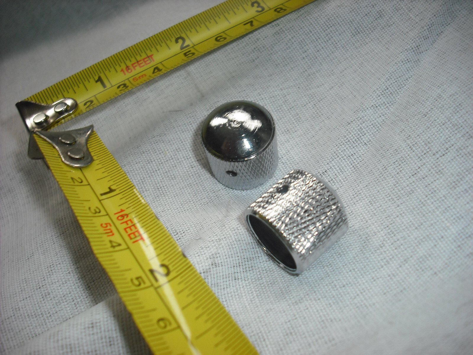 Silver guitar bass fender tele amplifier control knob heavy grub screw